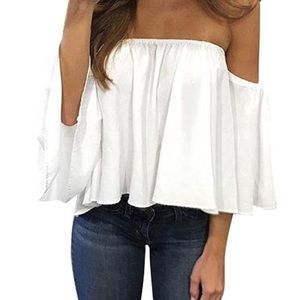 White off shoulder top! NWOT